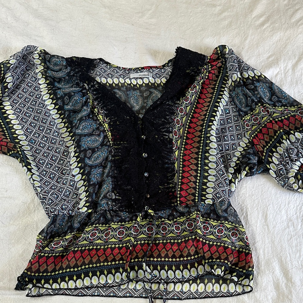 Bohemian Patterned Women's Top